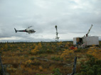 Helicopter landing at Big Daddy Site